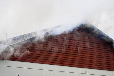 GER, Feuer/Brand in einer Fluechtlingsunterkunft in Hamburg-Volksdorf, 24.06.2025-stock-foto