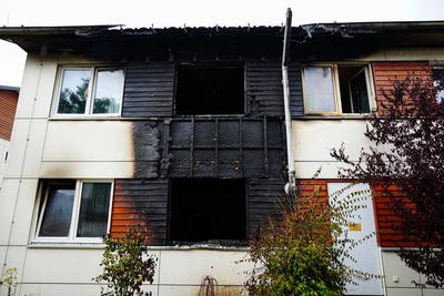 GER, Feuer/Brand in einer Fluechtlingsunterkunft in Hamburg-Volksdorf, 24.06.2025-stock-foto