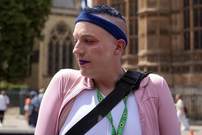 'Bathroom ban' - Trans+ Solidarity Alliance protest-stock-photo