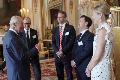 King Charles at King's Trust Awards reception-stock-photo