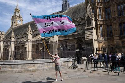 'Bathroom ban' - Trans+ Solidarity Alliance protest-stock-photo