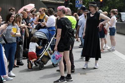 'Bathroom ban' - Trans+ Solidarity Alliance protest-stock-photo