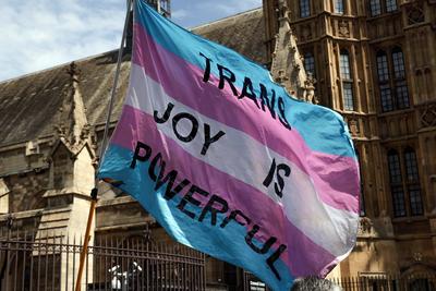 'Bathroom ban' - Trans+ Solidarity Alliance protest-stock-photo
