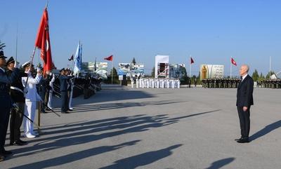 Tunisian President Kais Saied presides over the graduation ceremony of the 55th batch of the three military academies-stock-foto