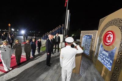Tunisian President Kais Saied presides over the graduation ceremony of the 55th batch of the three military academies-stock-foto