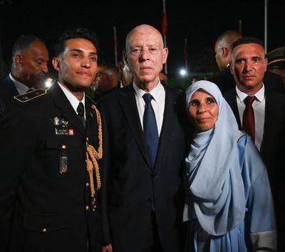 Tunisian President Kais Saied presides over the graduation ceremony of the 55th batch of the three military academies-stock-foto