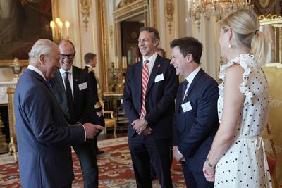 King Charles at King's Trust Awards reception-stock-photo