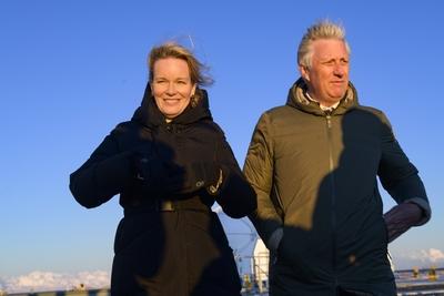 King Philippe And Queen Mathilde Visit The Republic Of Chile-stock-foto