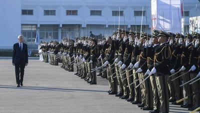 Tunisian President Kais Saied presides over the graduation ceremony of the 55th batch of the three military academies-stock-foto