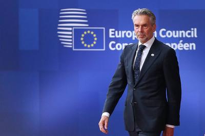 Br?ssel, Belgien, 26.06.2025: Europa-Geb?ude: Europ?ischer Rat: Dick Schoof, Ministerpr?sident der Niederlande *** Bruss-stock-photo