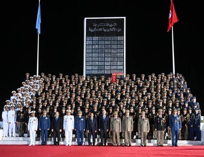 Tunisian President Kais Saied presides over the graduation ceremony of the 55th batch of the three military academies-stock-foto