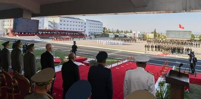 Tunisian President Kais Saied presides over the graduation ceremony of the 55th batch of the three military academies-stock-foto