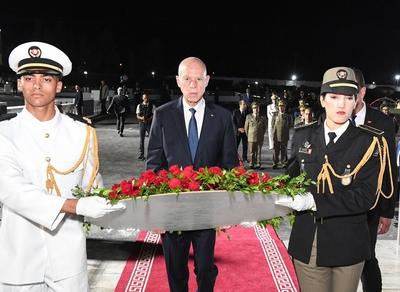 Tunisian President Kais Saied presides over the graduation ceremony of the 55th batch of the three military academies-stock-foto