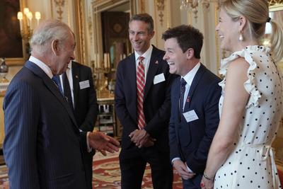 King Charles at King's Trust Awards reception-stock-photo