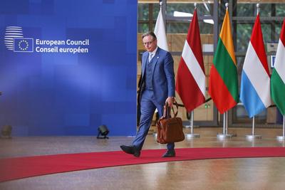 Br?ssel, Belgien, 26.06.2025: Europa-Geb?ude: Europ?ischer Rat: Bart De Wever, Premierminister von Belgien. *** Brussels-stock-photo
