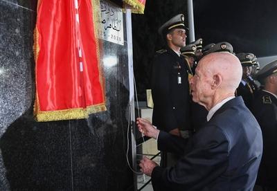Tunisian President Kais Saied presides over the graduation ceremony of the 55th batch of the three military academies-stock-foto