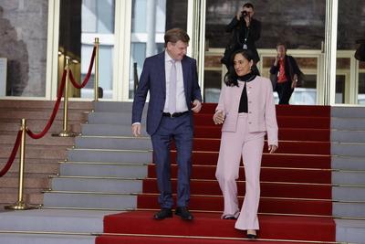 Au?enminister Dr. Johann Wadephul, Kanadas Au?enministerin Anita Anand, Deutschland, Berlin, Pressebegegnung von Au?enmi-stock-foto