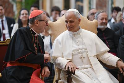 ITALY -   POPE LEO XIV  RECEIVES  PLENARY MEETING OF THE MEETING IT THE WORKS FOR AID TO THE ORIENTAL CHURCHES (RAOCO) IN PRIVATE AUDIENCE  AT  THE VATICAN   - 2025/6/26-stock-foto