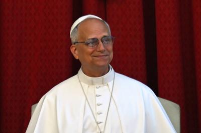 ITALY -   POPE LEO XIV  LEADS AN AUDIENCE ON THE INETRENATIONAL DAY AGAINST DRUG ABUSE AND ILLICIT TRAFFICKING IN SAN DAMASO COURTYARD IN  THE VATICAN   - 2025/6/26-stock-foto