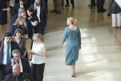 Deutscher Bundestag, 14. Plenarsitzung-stock-foto