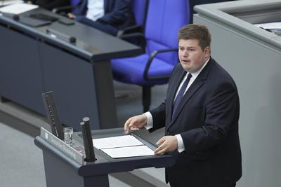 Deutscher Bundestag, 14. Plenarsitzung-stock-foto