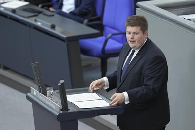 Deutscher Bundestag, 14. Plenarsitzung-stock-foto