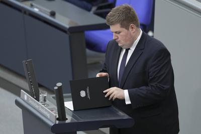 Deutscher Bundestag, 14. Plenarsitzung-stock-foto