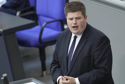 Deutscher Bundestag, 14. Plenarsitzung-stock-foto