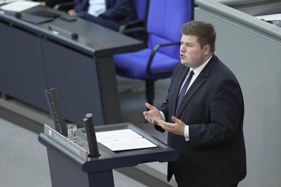 Deutscher Bundestag, 14. Plenarsitzung-stock-foto