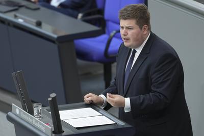 Deutscher Bundestag, 14. Plenarsitzung-stock-foto