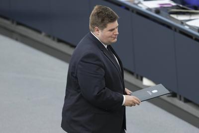 Deutscher Bundestag, 14. Plenarsitzung-stock-foto