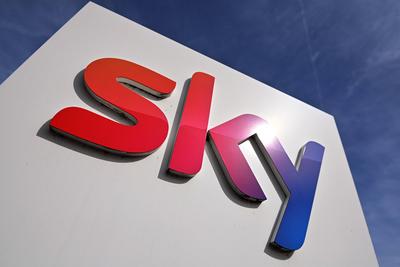 SKY Pay TV Sender,Hauptsitz in Unterfoehring bei Muenchen-stock-foto