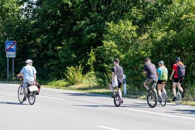 Fahrraddemonstration NORIS BIKING auf dem Frankenschnellweg, N?rnberg, 28.06.2025-stock-foto