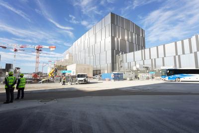 visit of ITER under construction, ITER is an international project of civil nuclear fusion research reactor of the tokam-stock-foto