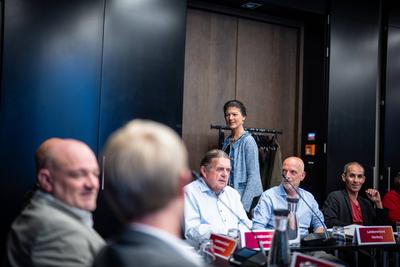 BSW ? B?ndnis Sahra Wagenknecht ? Klausurtagung von Parteivorstand und Landesvorsitzenden ? Auftaktbilder zu Beginn der Tagung ?-stock-foto