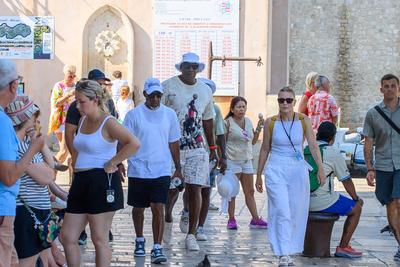 Croatia, Dubrovnik, 270625. The famous basketball star Michael Jordan visited Dubrovnik with his company during his tour-stock-foto