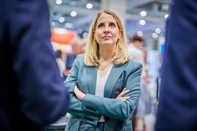 SPD-Bundesparteitag - Verena Hubertz-stock-foto