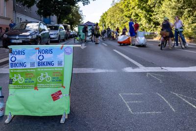 Fahrraddemonstration NORIS BIKING auf dem Frankenschnellweg, N?rnberg, 28.06.2025-stock-foto