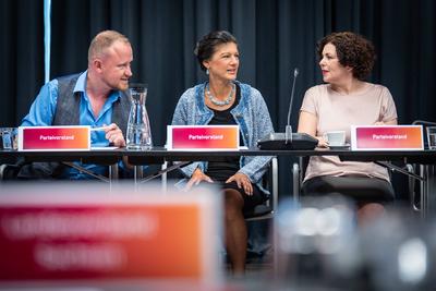 BSW ? B?ndnis Sahra Wagenknecht ? Klausurtagung von Parteivorstand und Landesvorsitzenden ? Auftaktbilder zu Beginn der Tagung ?-stock-foto