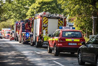Junge (14) geht in Badesee unter und stirbt - Gro?einsatz der Feuerwehr 13.08.20 - Henstedt-Ulzburg: Am Donnerstagmitta-stock-photo