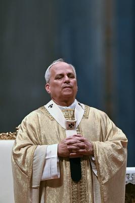 ITALY -   POPE LEO XIV  LEADS A ,ASS WITH PRIESTLY ORDINATIONS INSIDE THE ST PETER'S BASILICA AT THE VATICAN   - 2025/6/27-stock-foto