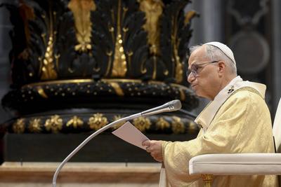 ITALY -   POPE LEO XIV  LEADS A ,ASS WITH PRIESTLY ORDINATIONS INSIDE THE ST PETER'S BASILICA AT THE VATICAN   - 2025/6/27-stock-foto