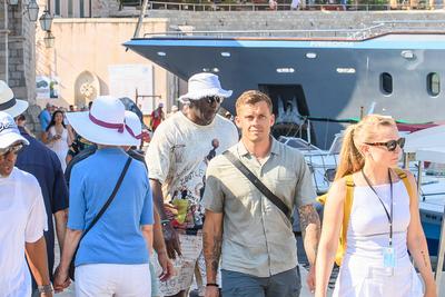 Croatia, Dubrovnik, 270625. The famous basketball star Michael Jordan visited Dubrovnik with his company during his tour-stock-foto
