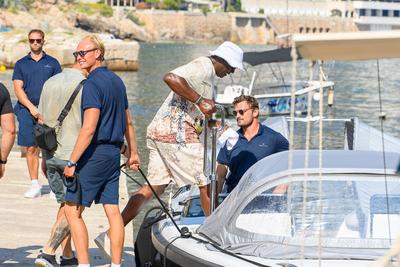 Croatia, Dubrovnik, 270625. The famous basketball star Michael Jordan visited Dubrovnik with his company during his tour-stock-foto