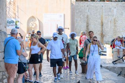 Croatia, Dubrovnik, 270625. The famous basketball star Michael Jordan visited Dubrovnik with his company during his tour-stock-foto
