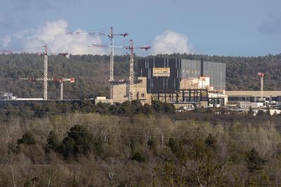 ITER Baustelle Kernforschungszentrum Cadarache in Saint Paul les Durance in der Region Provence Alpes Cote dÕAzur in Sue-stock-foto