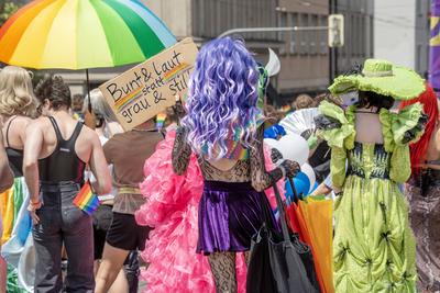 CSD 2025, bunte Vielfalt bei der gro?en Politparade, H?hepunkt der Pride Weeks, M?nchen, 28. Juni 2025-stock-foto