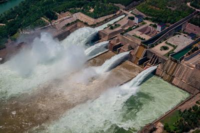 Yellow River Xiaolangdi Water Control Project-stock-foto