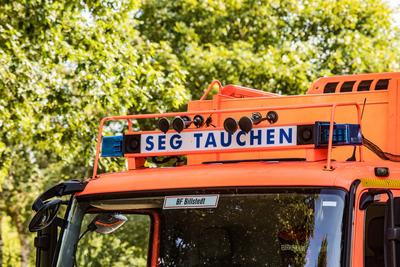 Junge (14) geht in Badesee unter und stirbt - Gro?einsatz der Feuerwehr 13.08.20 - Henstedt-Ulzburg: Am Donnerstagmittag-stock-foto