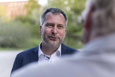 Tobias Schick, neuer Oberb?rgermeister von Cottbus DEU/Brandenburg/ Cottbus ? Paul Weisflog Tobias Schick (SPD), der neu-stock-photo
